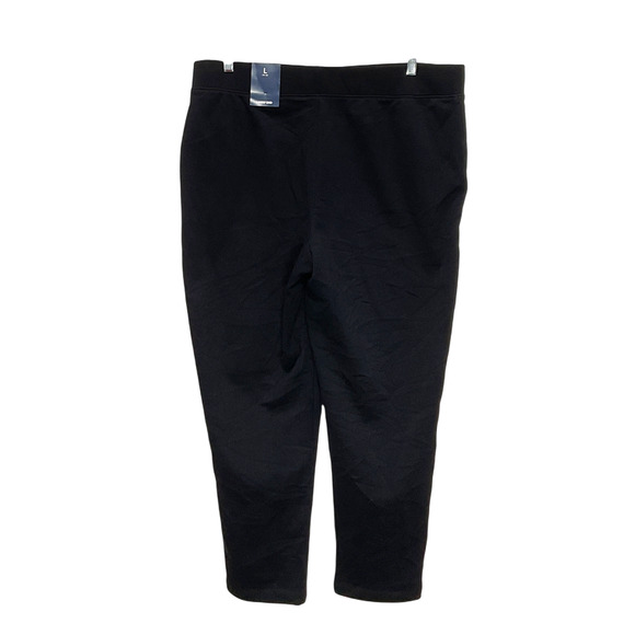 Lands' End Women's Plus Size Straight Leg Pants - Black, L - Picture 2 of 4